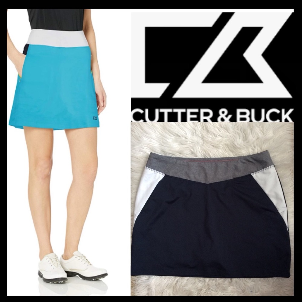 NWOT Cutter & Buck Colorblock Dry Tec Golf Skort - Picture 1 of 8